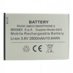 30002902 Batteria S572 a litio 2800mAh bulk per Brondi Amico Smartphone S
